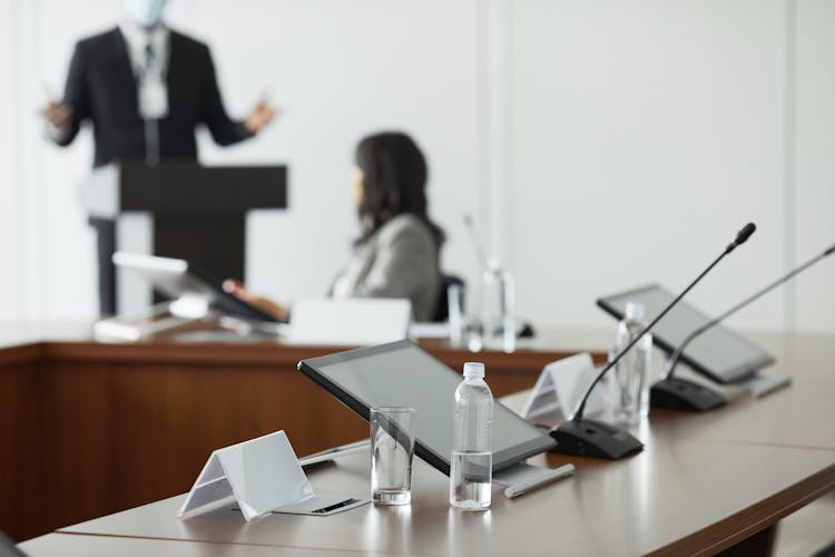 Conference room setup for professional engagement